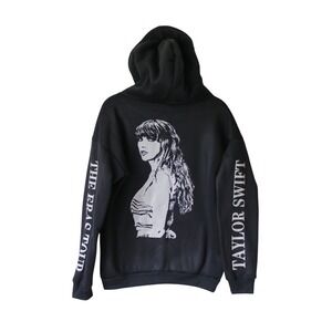 NWOT Authentic Taylor‎ Swift Eras Tour Black Graphic Hoodie Sleeve Womens Medium